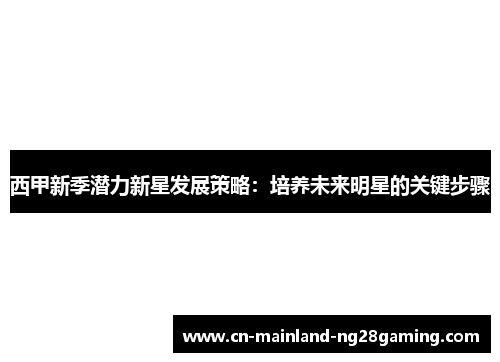 西甲新季潜力新星发展策略：培养未来明星的关键步骤